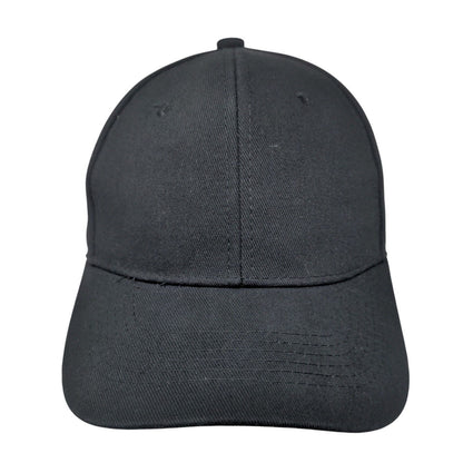 Unbranded Slideback Hat Black One Size Adjustable Blank 6 Panel Solid