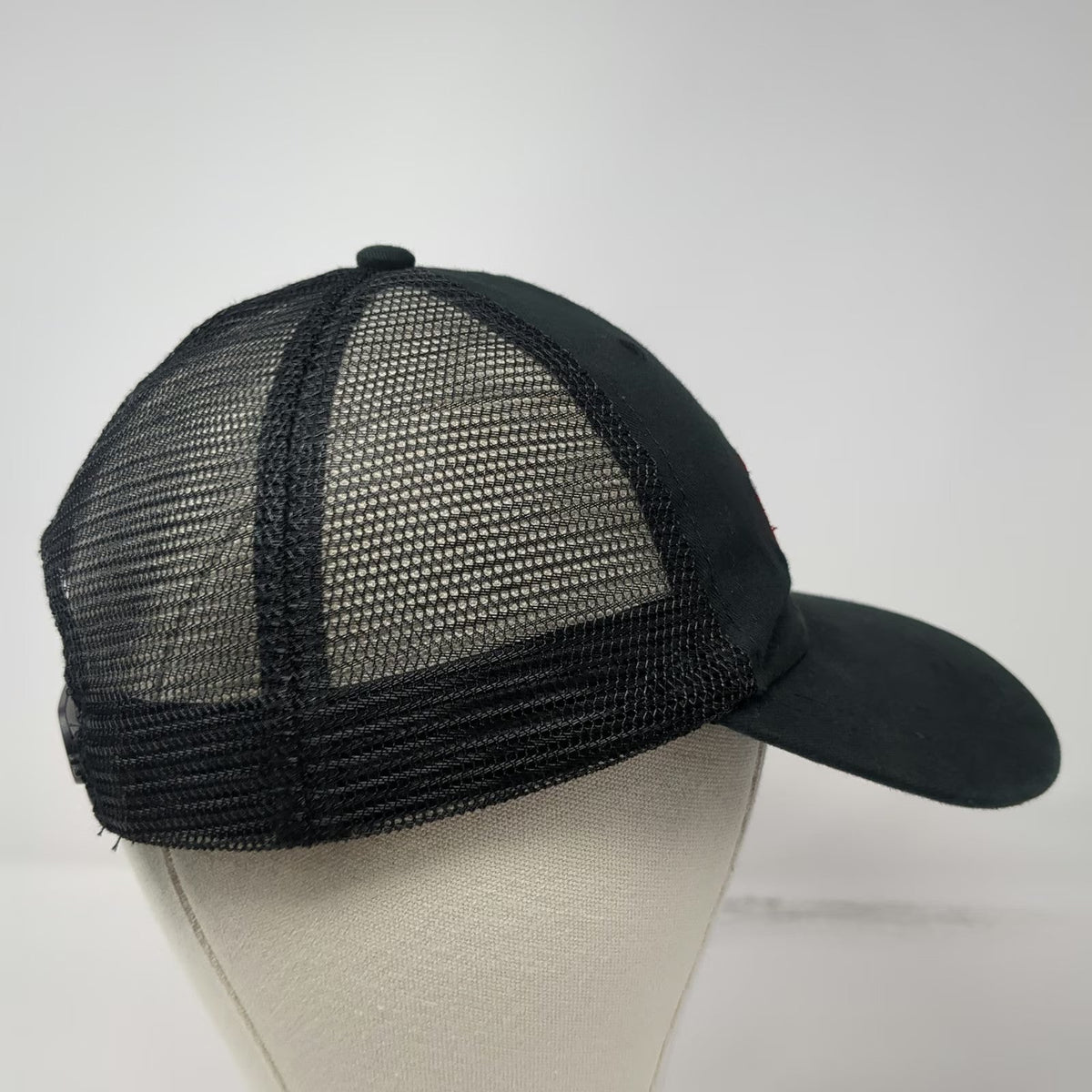 Budweiser Trucker Hat Black One Size Mesh Back Snapback Embroidered Logo Cap