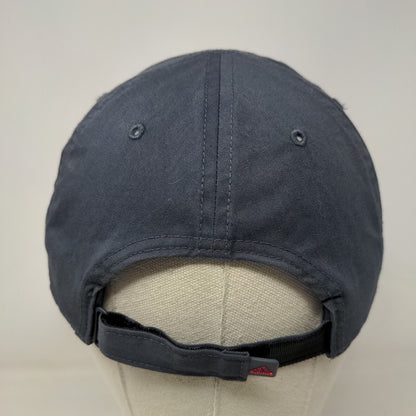 Adidas Strapback Hat Gray One Size Adjustable Embroidered Logo 6 Panel Cotton