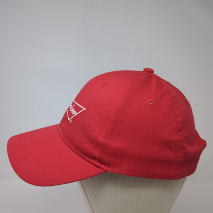 Budweiser Snapback Hat Red One Size Adjustable Embroidered 6 Panel Cotton