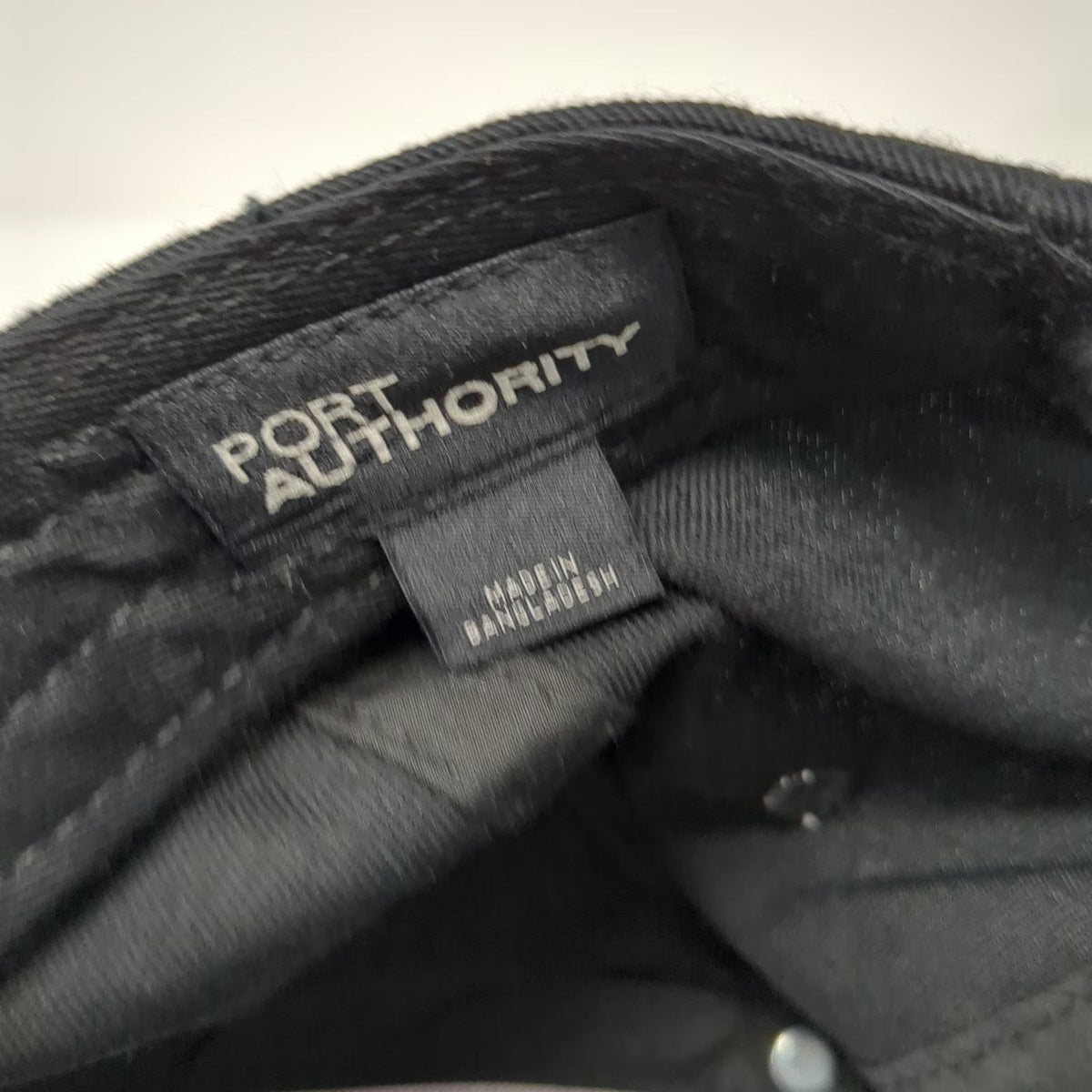 Port Authority Snapback Black One Size Contrans Embroidered Logo Baseball Hat
