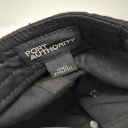 Port Authority Snapback Black One Size Contrans Embroidered Logo Baseball Hat