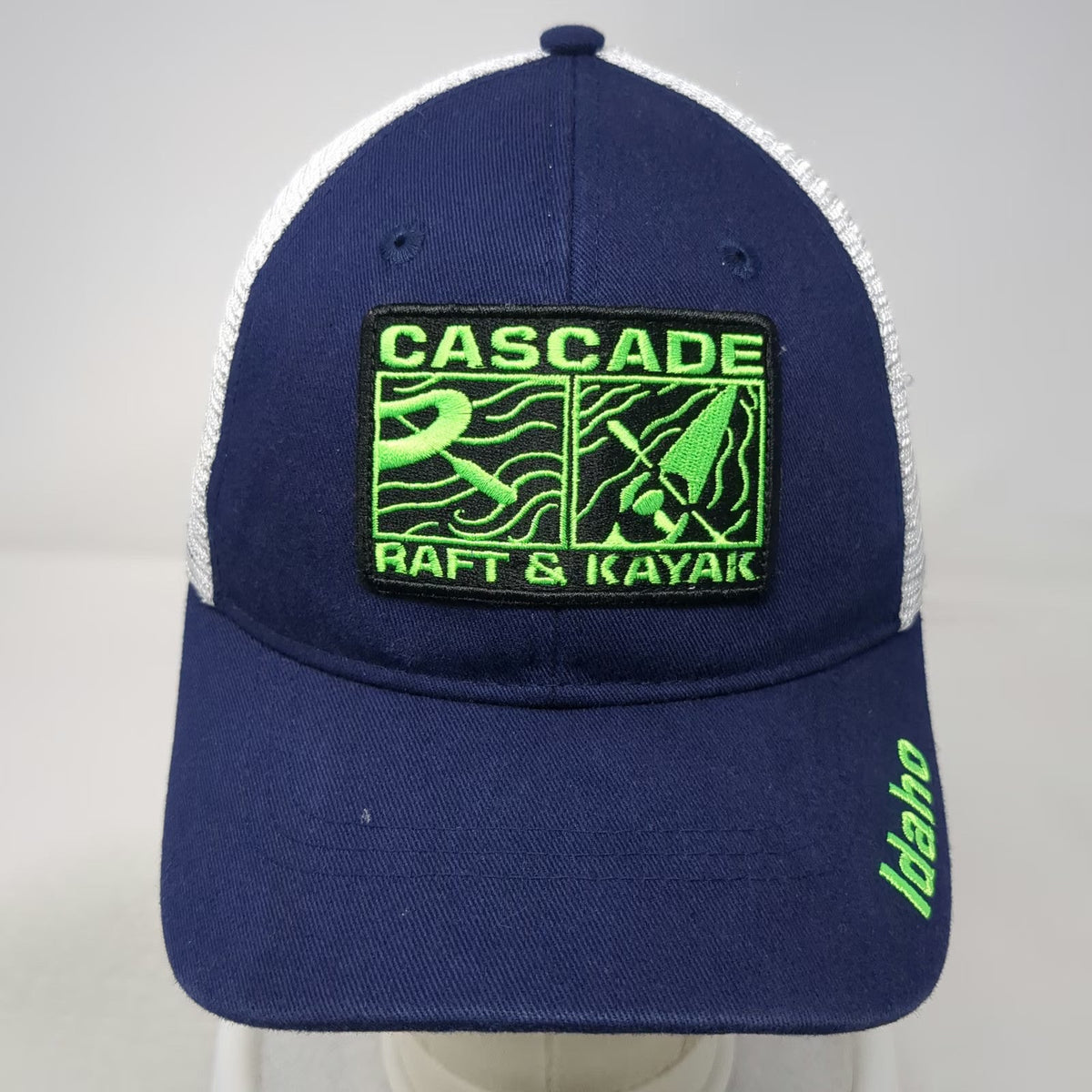 Vie Trucker Hat Blue One Size Idaho Payette River Cascade Raft Kayak Mesh Back