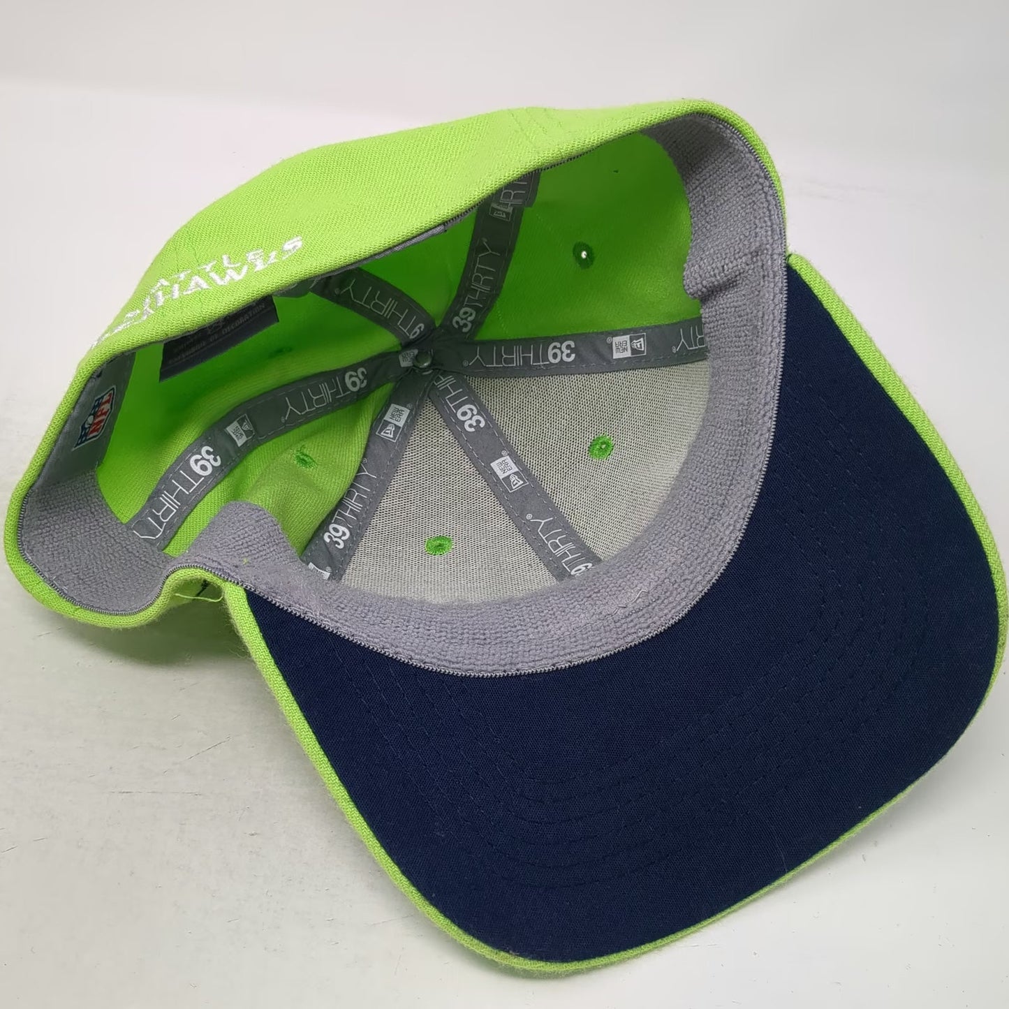 Seattle Seahawks NFL New Era XL Green Blue Baseball Cap Stretch Fit 39THIRTY Hat