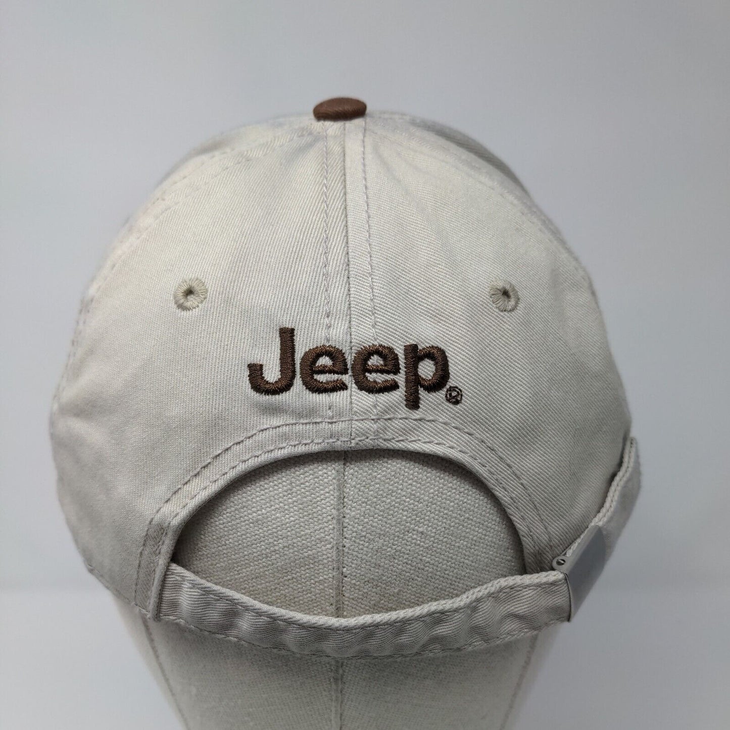 Mudslinger Slideback Hat Tan OSFA Adjustable Embroidered 6 Panel Jeep Workwear