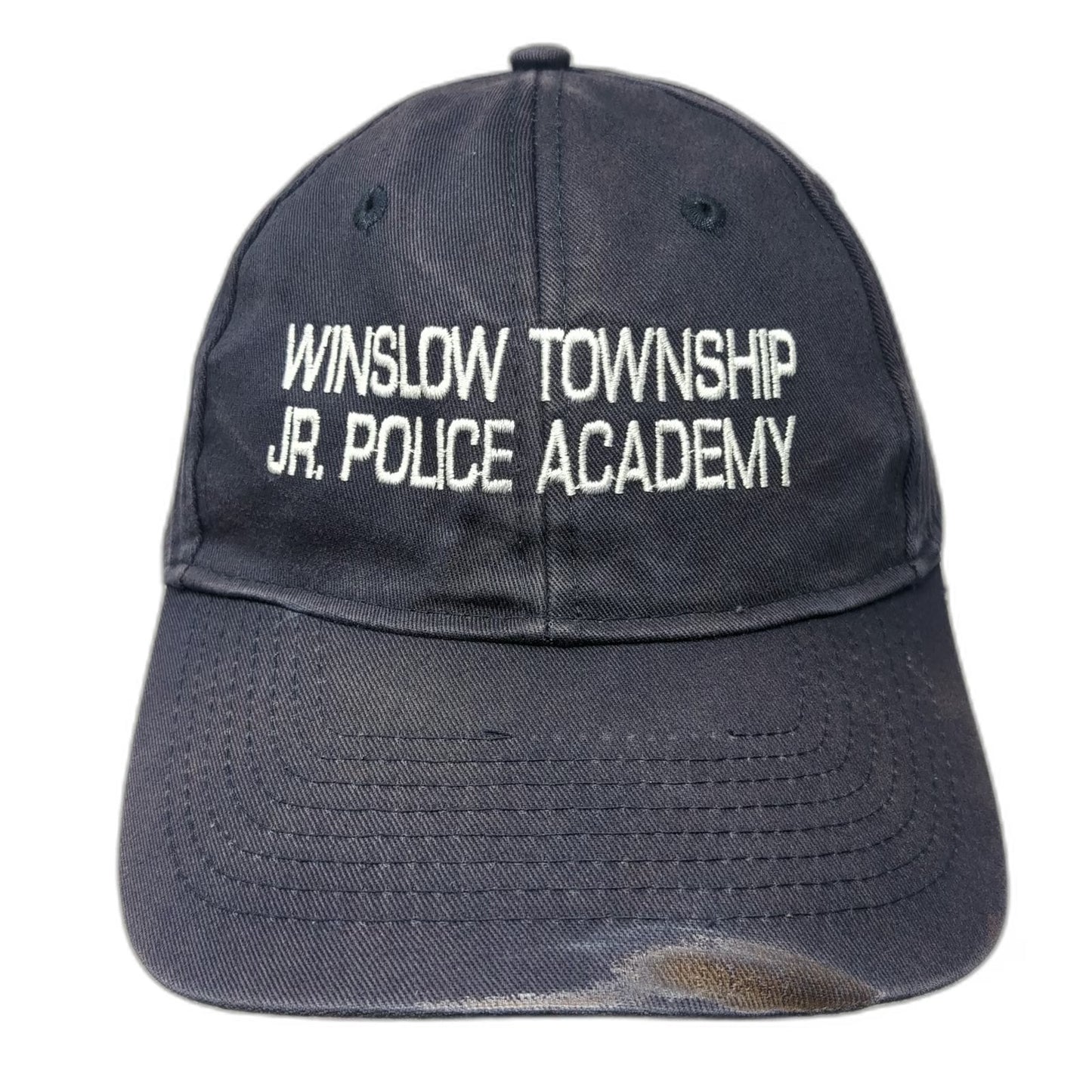 UltraClub Baseball Cap Blue White One Size Strapback Police Academy Hat Cotton