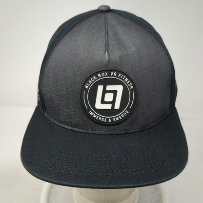 Black Box VR Fitness 5 Panel Black Hat One Size Snapback Level Up Your Life