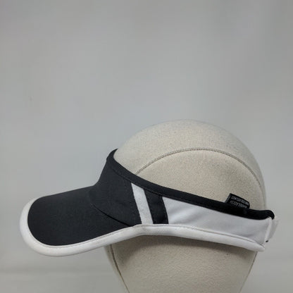 Athletic Works Strapback Sun Visor Hat Black OSFM Adjustable Lightweight Blank