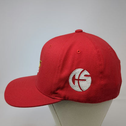 KBETHOS Baseball Cap Red One Size Hornet Mascot HS Logo Green Under Brim Hat