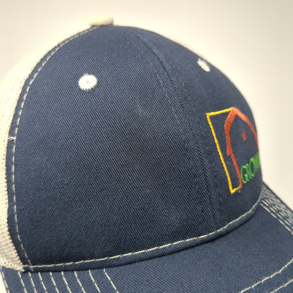 GROWhuts Strapback Trucker Hat Blue One Size Adjustable Mesh Back OC Sports