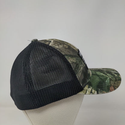 American Flag Fitted Trucker Hat Camouflage OS Mesh Back Patriotic Authentic