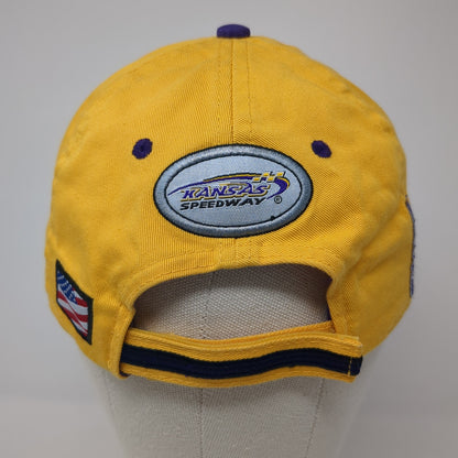 Kansas Speedway Est. 2001 Strapback Baseball Cap Yellow One Size Adjustable ISC