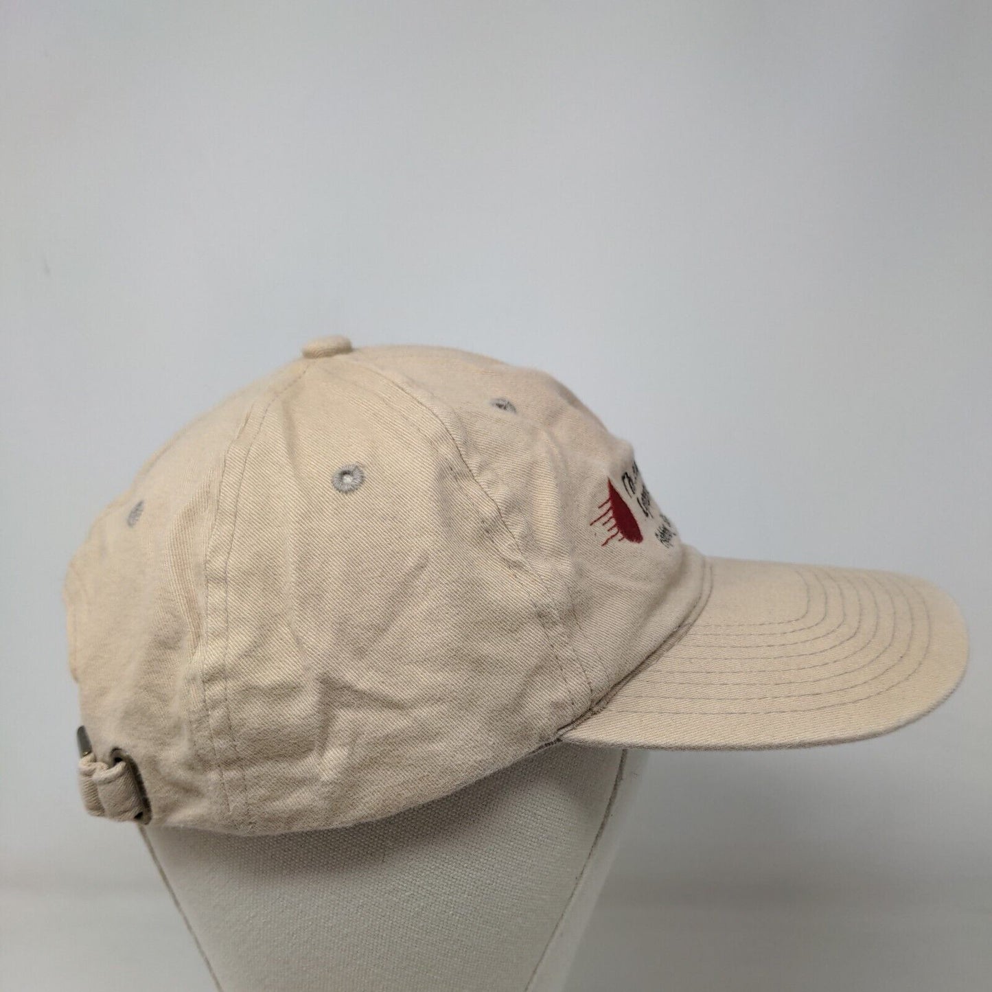 Leukemia Lymphoma Society Men's Slideback Hat Tan OSFA Embroidered Logo Cancer