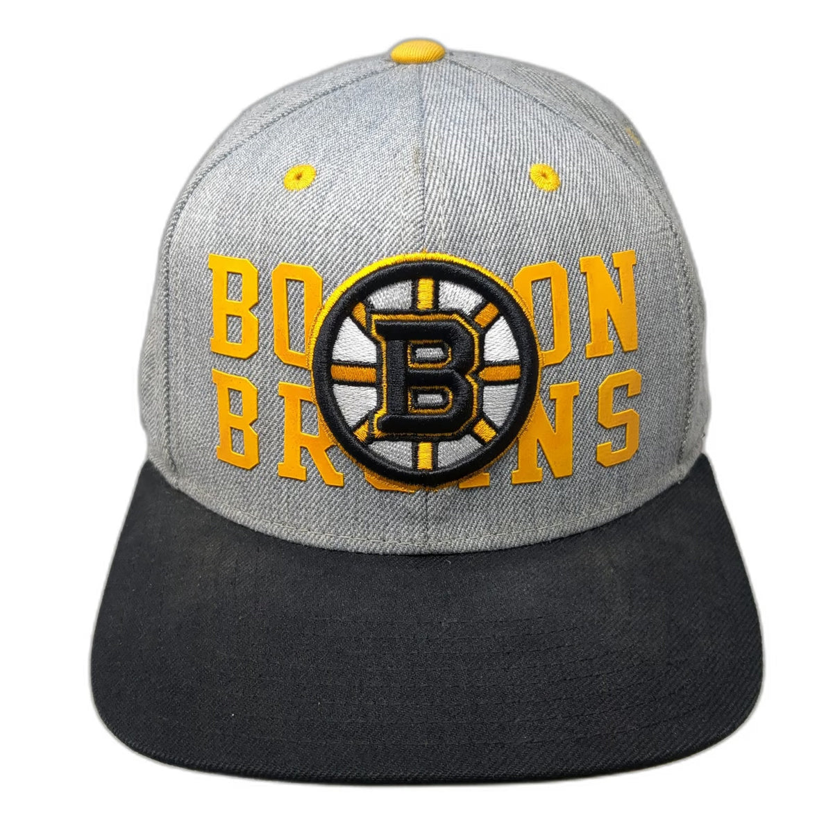 Reebok Boston Bruins NHL Gray Snapback Hat Signed Autographed Seidenberg Boychuk