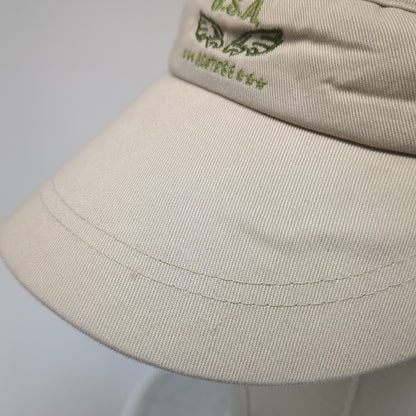 USA Route66 Sun Visor Hat Brown One Size Adjustable Lightweight Embroidered