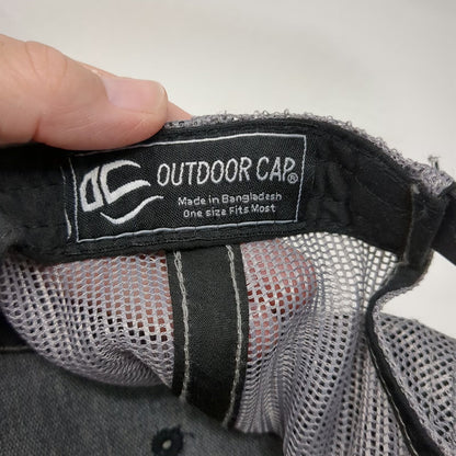 Outdoor Cap Trucker Hat Gray One Size RAM Logo Mesh Snapback Contrast Stitching