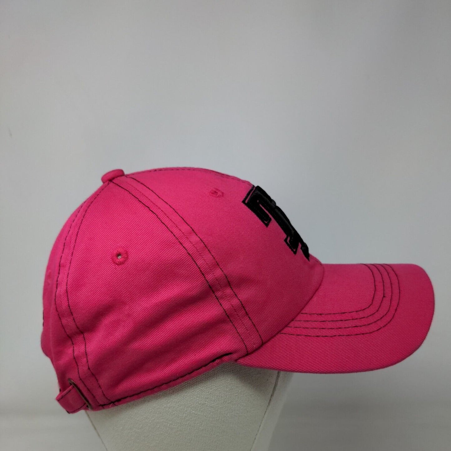Texas Slideback Hat Pink One Size Adjustable Embroidered Vented Holes Sports Cap