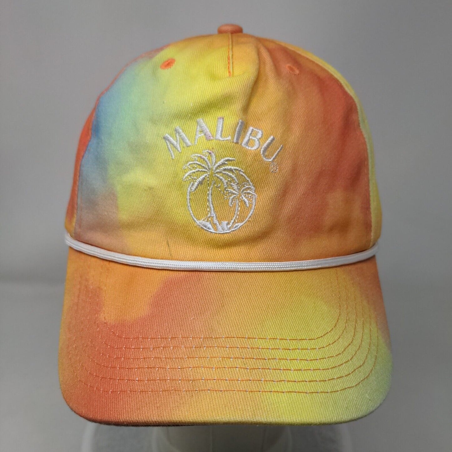 Malibu Snapback Hat Multicolor One Size Adjustable Embroidered Tie Dye Rope