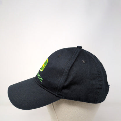 John Deere Strapback Hat Black One Size Solid Nothing Runs Like A Deer