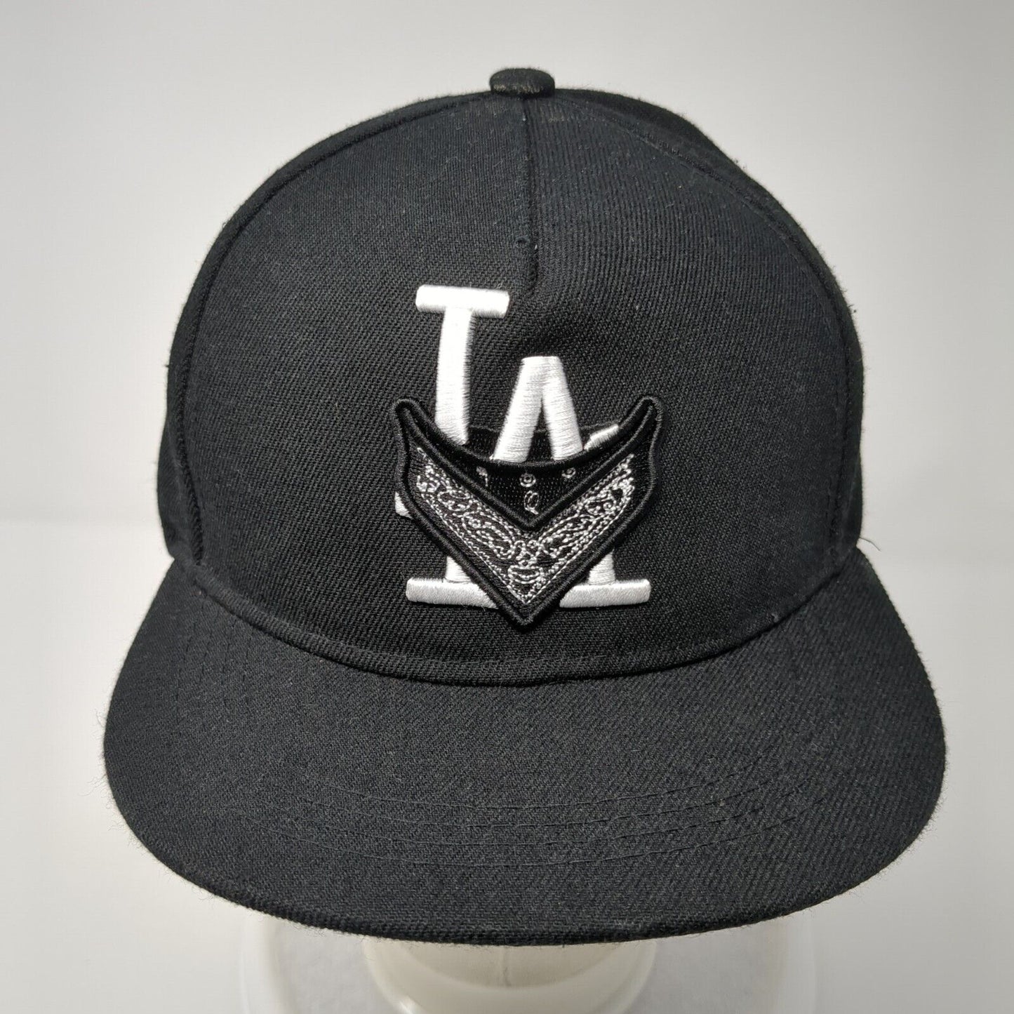 LA Los Angeles Crimes Snapback Hat Black OS Adjustable Embroidered 6 Panel