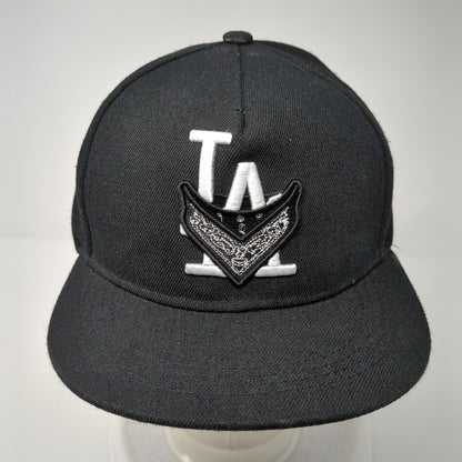 LA Los Angeles Crimes Snapback Hat Black OS Adjustable Embroidered 6 Panel