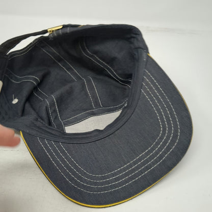 McDonald's 5 Panel Gray Hat One Size Contrast Stitching Yellow Underbrim Buckle