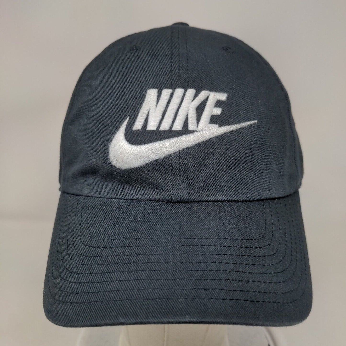 Nike Swoosh Big Logo Slideback Hat Blue OSFM Embroidered 6 Panel