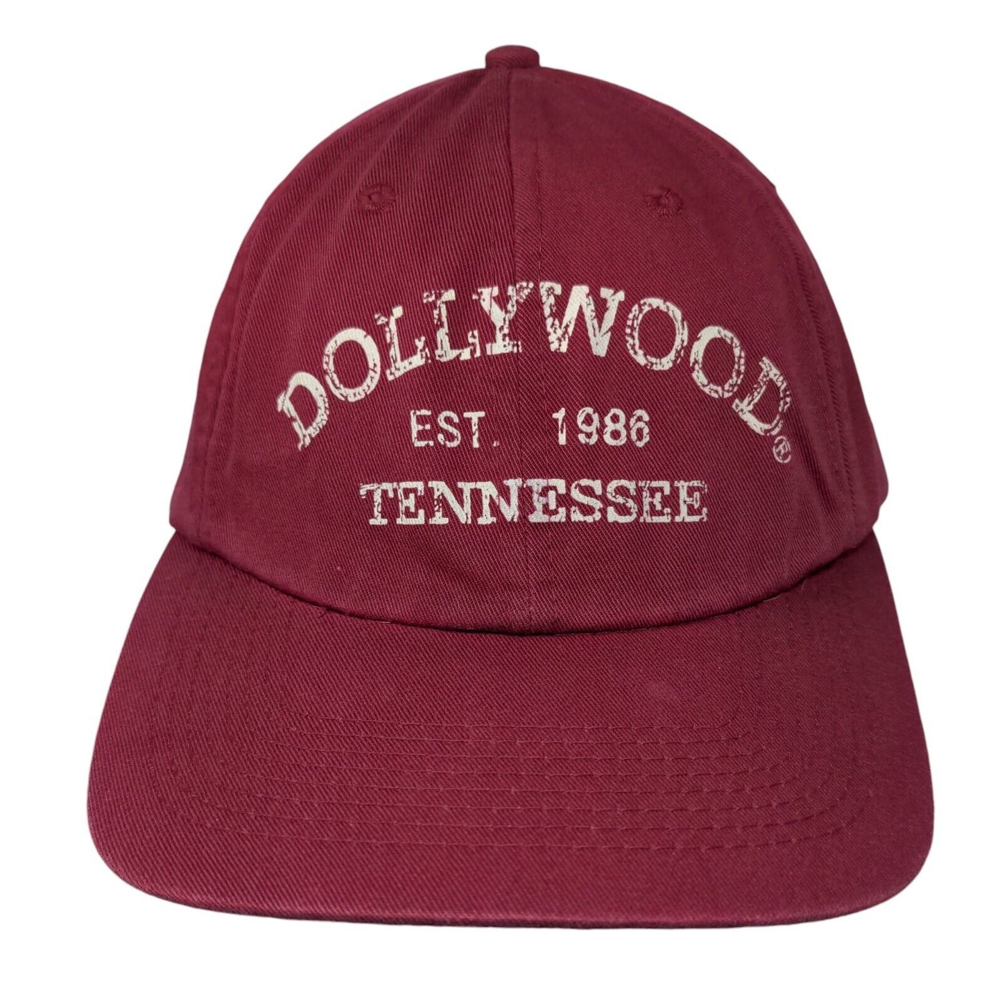 Dollywood Tennessee Est. 1986 Slideback Hat Red One Size Adjustable 6 Panel