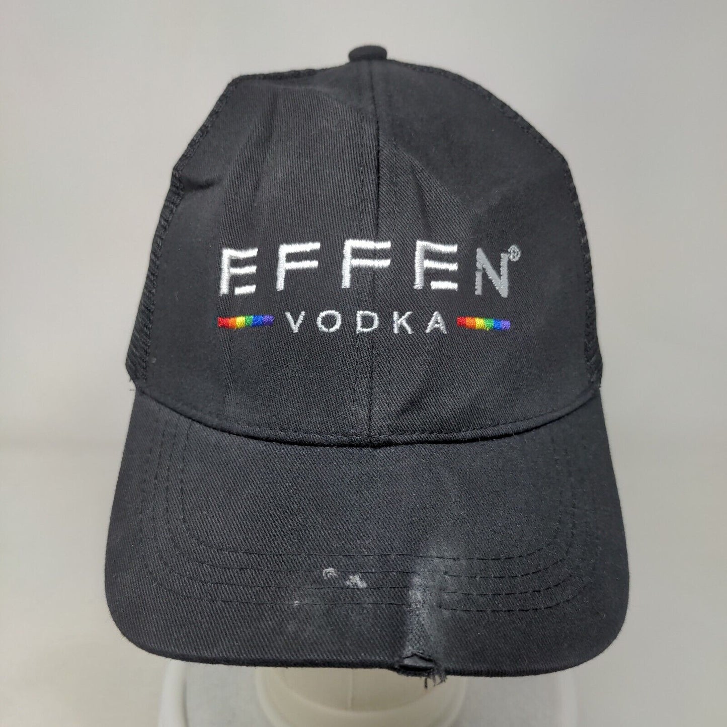 Effen Vodka Strapback Trucker Hat Black One Size Drink Responsibly Mesh Back