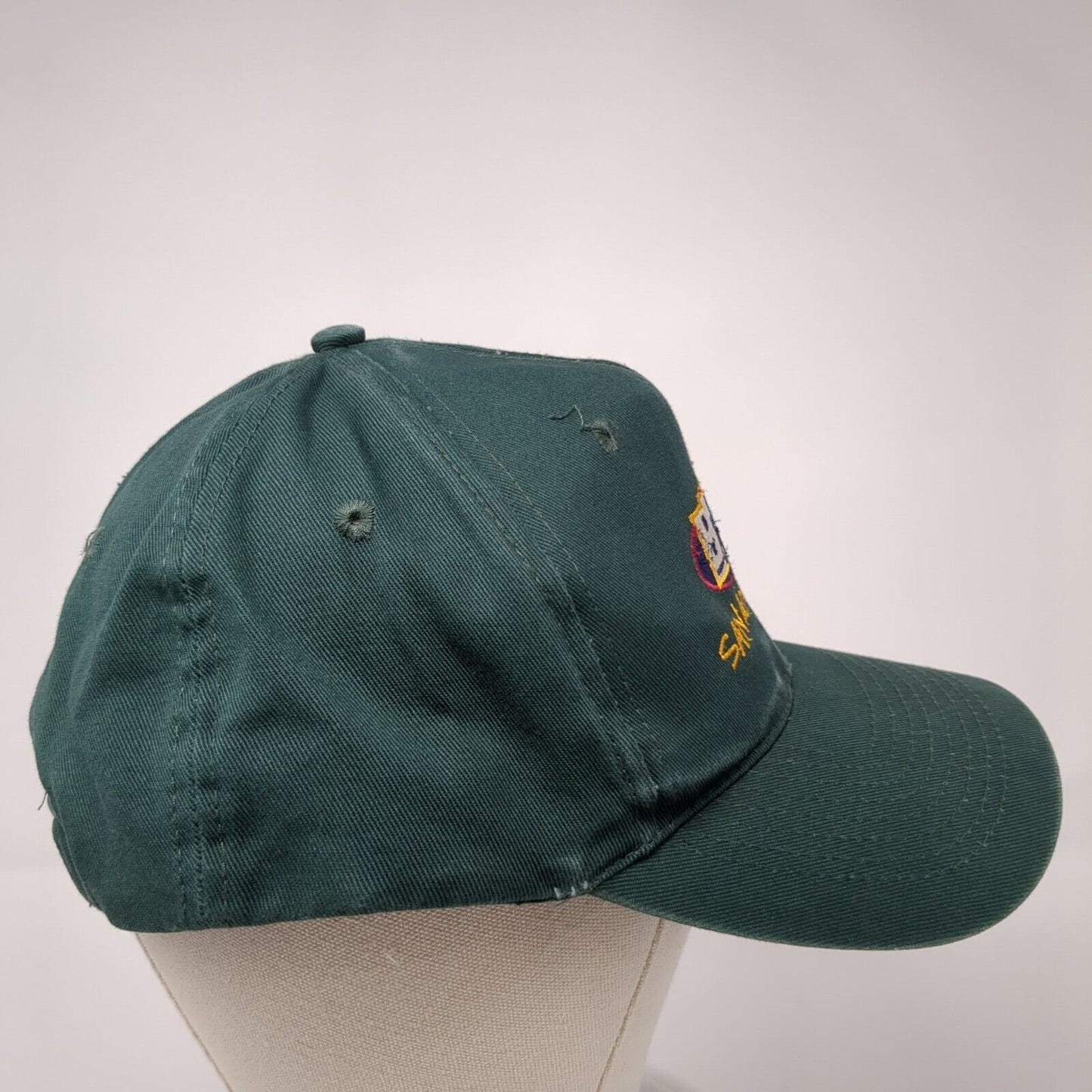San Antonio Snapback Hat Green One Size Adjustable Embroidered 6 Panel