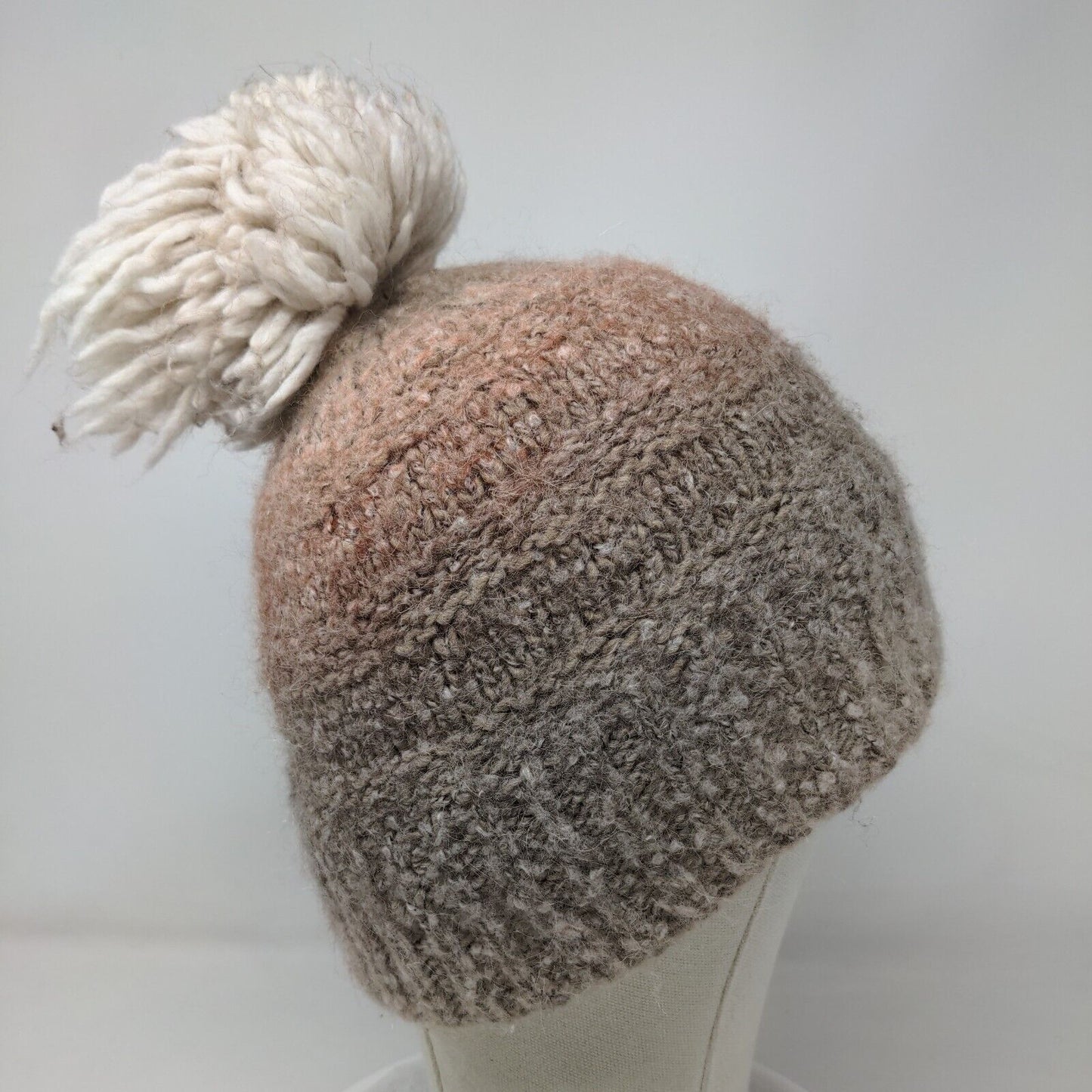 Cappellificio Florentino Beanie Hat Multicolor One Size Hand Knitted Pom Pom