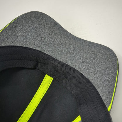 Slazenger Baseball Cap Gray One Size Elastic Strap Yellow Trim Performance Hat