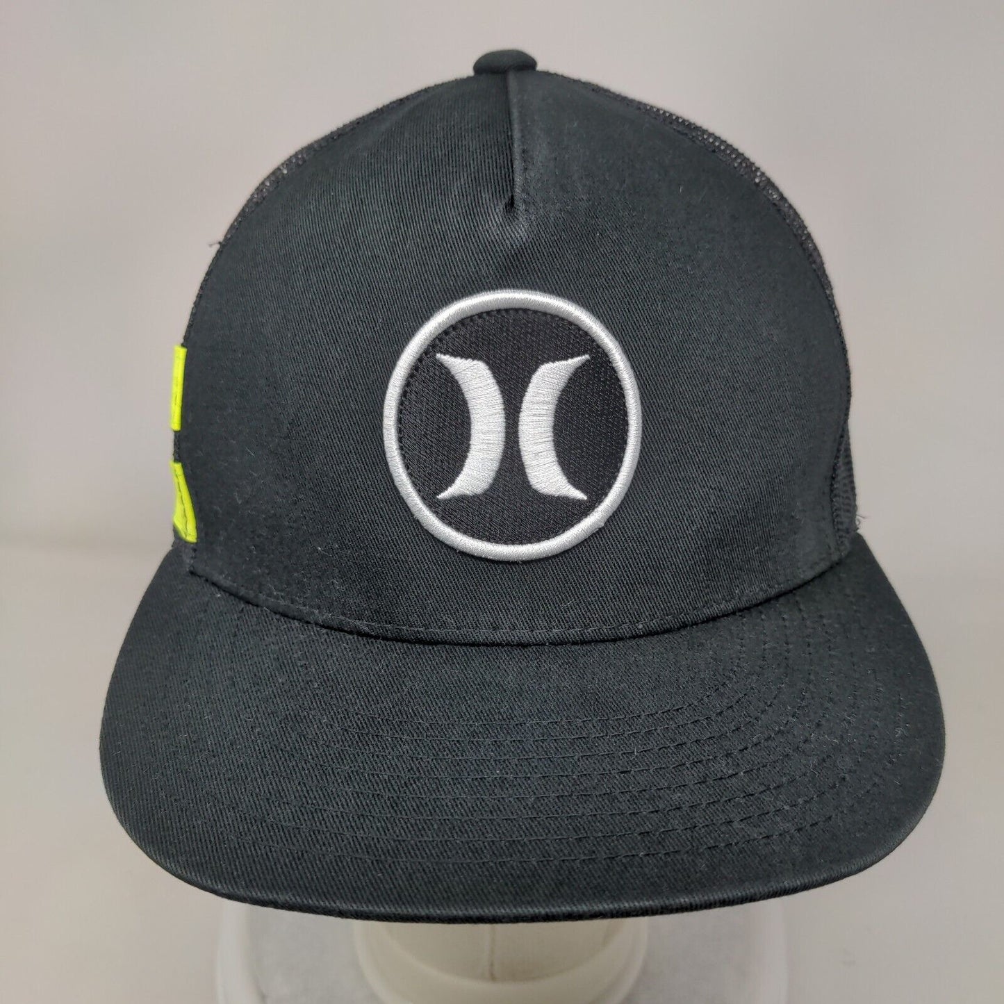 Hurley Snapback Mesh Back Trucker Hat Black One Size Adjustable Yupoong