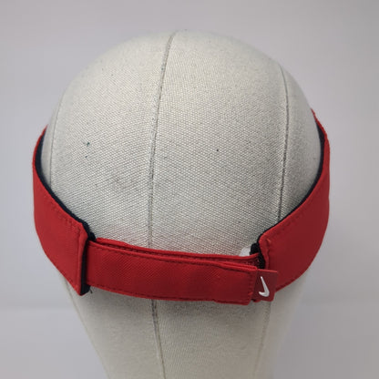 Letter B Strapback Visor Hat Red One Size Adjustable Embroidered Nike