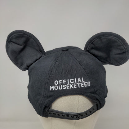 Mickey Mouse Ears Snapback Hat Black Adult Adjustable Patch Disney