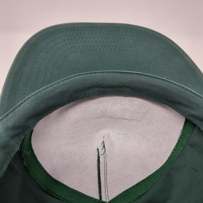 Canada Snapback Hat Green One Size Adjustable Embroidered Patriotic 6 Panel