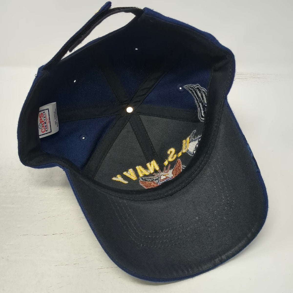 Caps Club US Navy Baseball Cap Blue One Size Eagle Shadow Embroidery Strap Hat