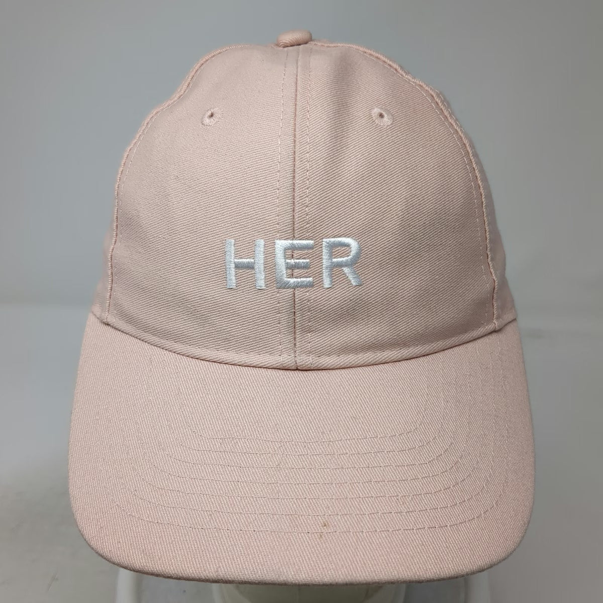 Burberry Baseball Cap Pink One Size HER Embroidery Slideback Hat Cotton Promo