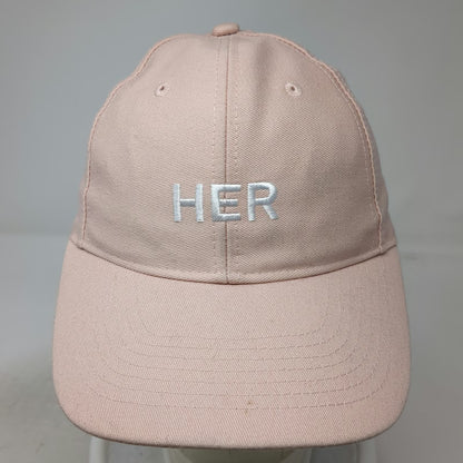 Burberry Baseball Cap Pink One Size HER Embroidery Slideback Hat Cotton Promo