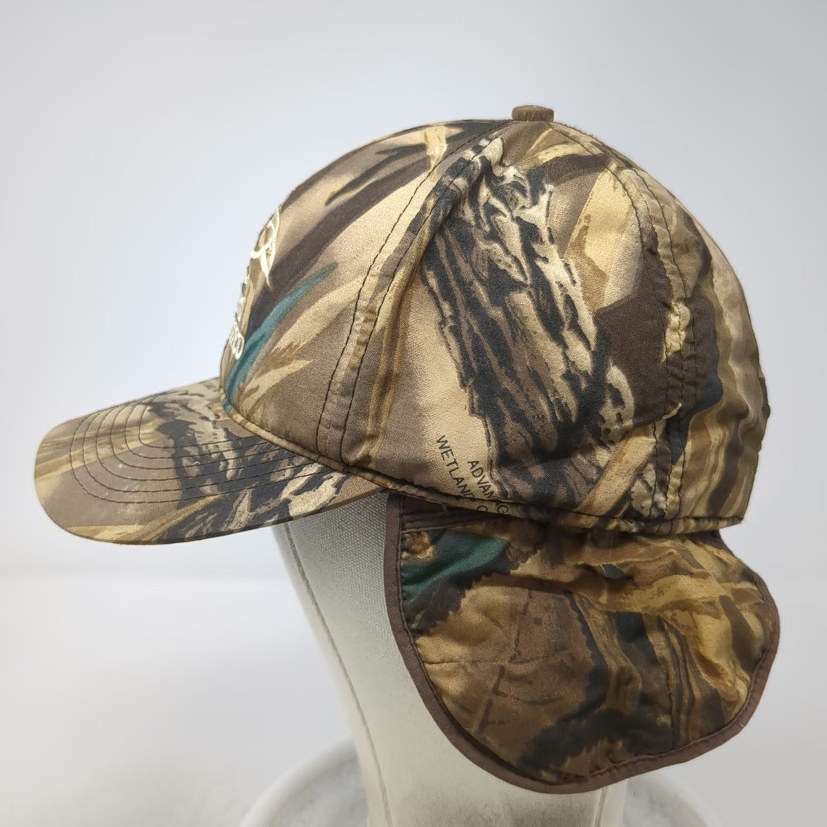 Whitewater Ducks Unlimited Brown One Size Camo Baseball Cap Gore-Tex Flaps Hat