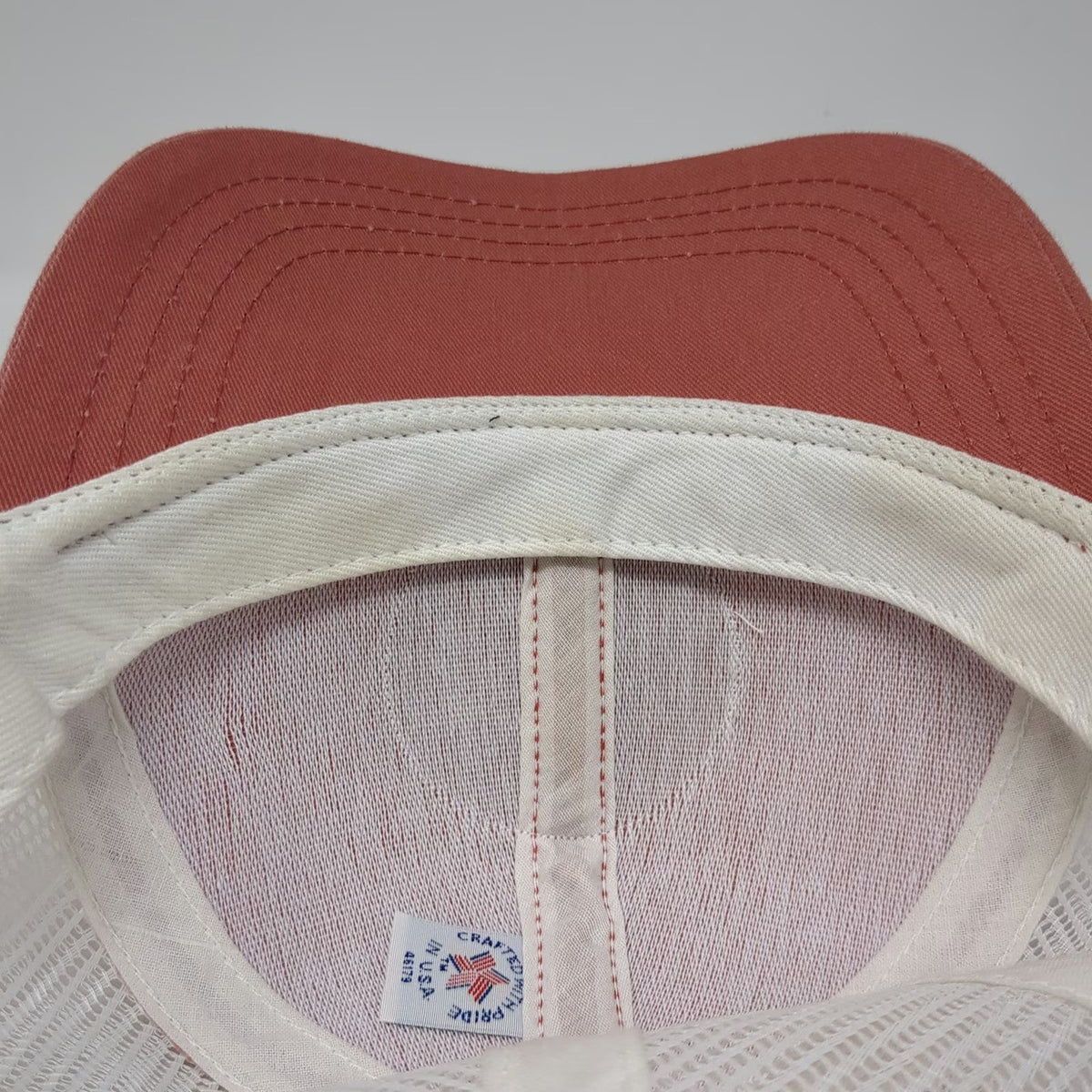 Over Under Trucker Hat Pink One Size Labrador Dog Patch Mesh Back Snapback Hat