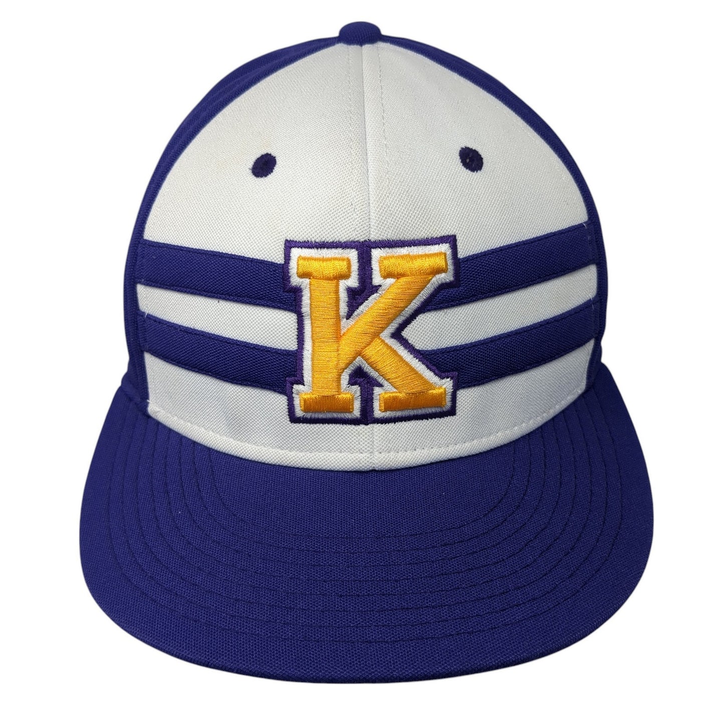 K Bulldogs Fitted Baseball Cap Purple Small Lightweight Embroidered The Game Pro
