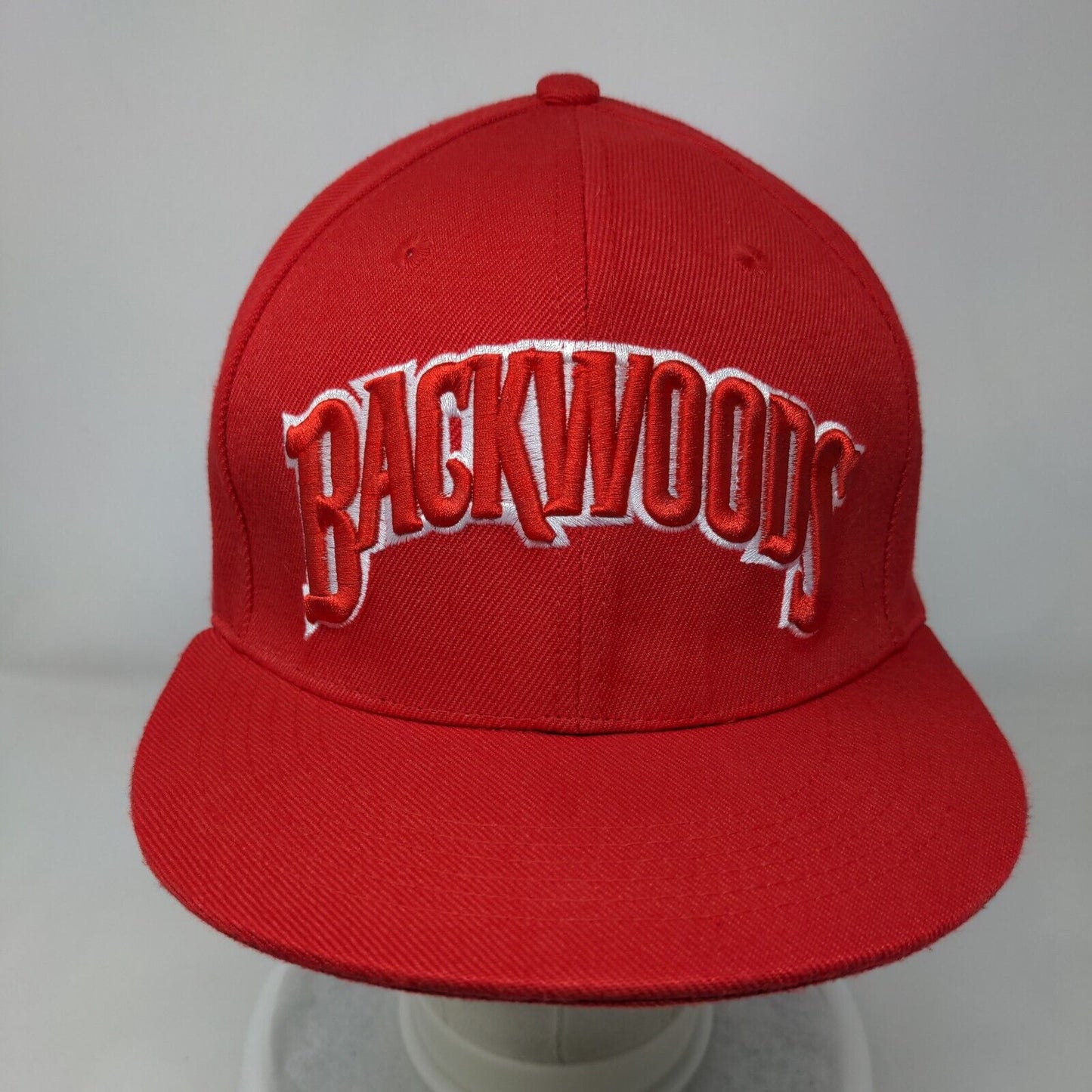 Backwoods Always True Snapback Hat Red One Size Adjustable Embroidered