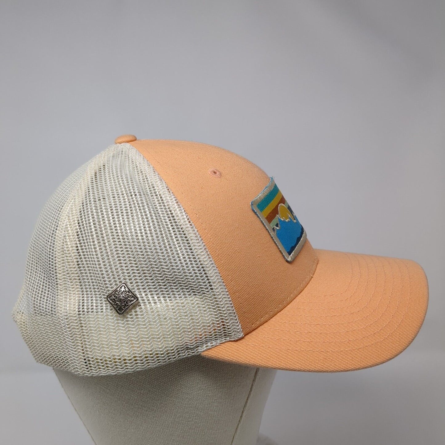 Idaho Snapback Trucker Hat Orange M/L Adjustable Embroidered Mesh Richardson