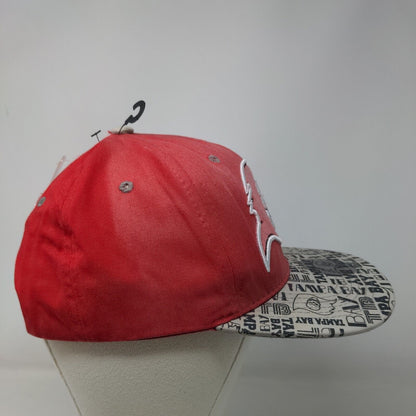 M Fashions Men's Snapback Hat Red Embroidered Tampa Bay Buccaneers Big Logo
