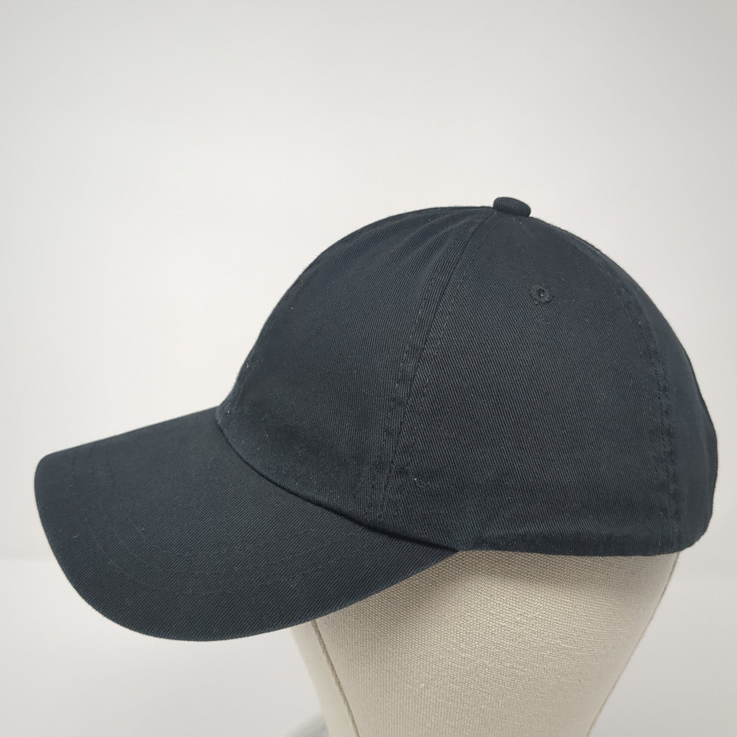 Unbranded Strapback Hat Black One Size Adjustable Outdoor Solid Blank