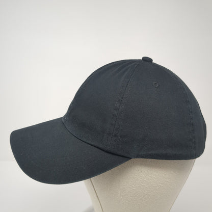 Unbranded Strapback Hat Black One Size Adjustable Outdoor Solid Blank