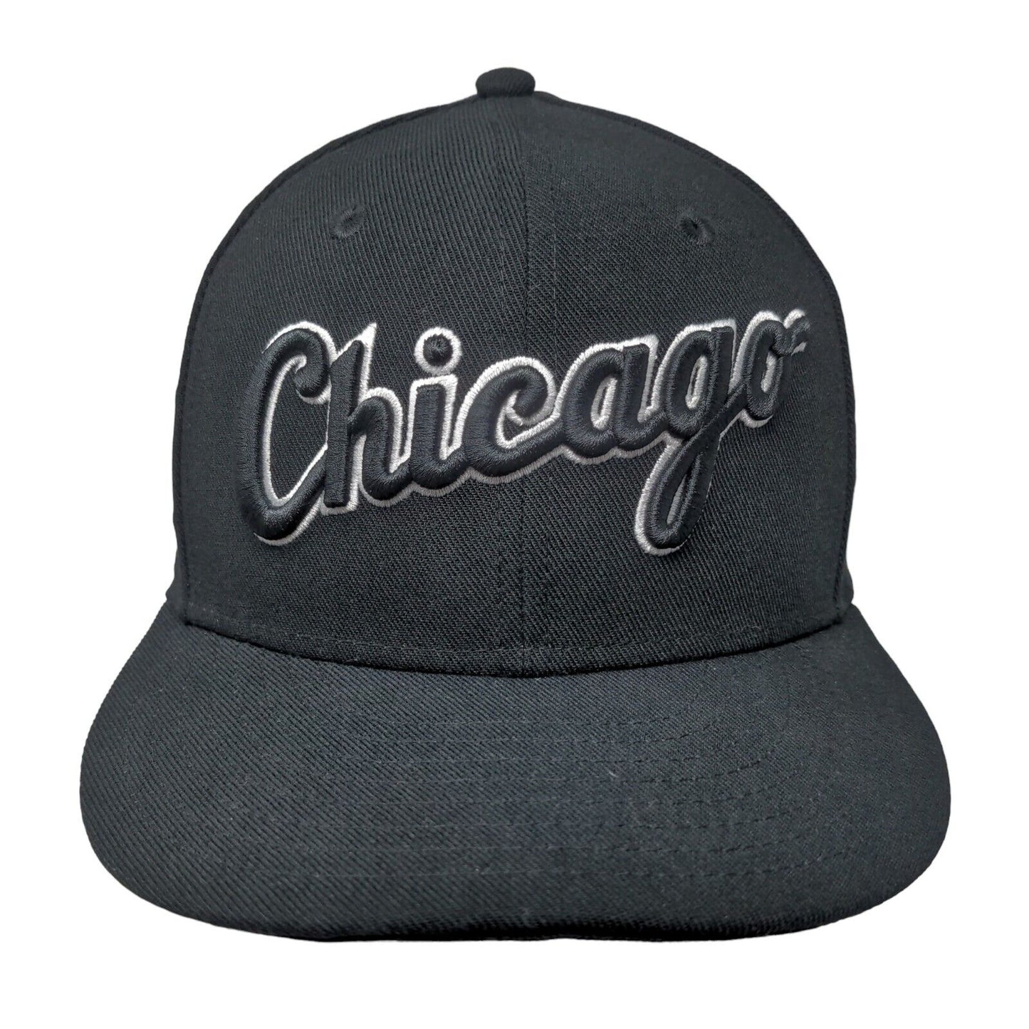 Fanatics Chicago White Sox Fitted Hat Black Size 7 1/8 Embroidered Logo MLB