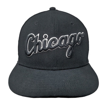 Fanatics Chicago White Sox Fitted Hat Black Size 7 1/8 Embroidered Logo MLB