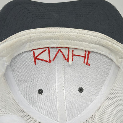 Richardson Trucker Hat Gray White One Size Mesh Back Snapback KVH Intelsat Logo